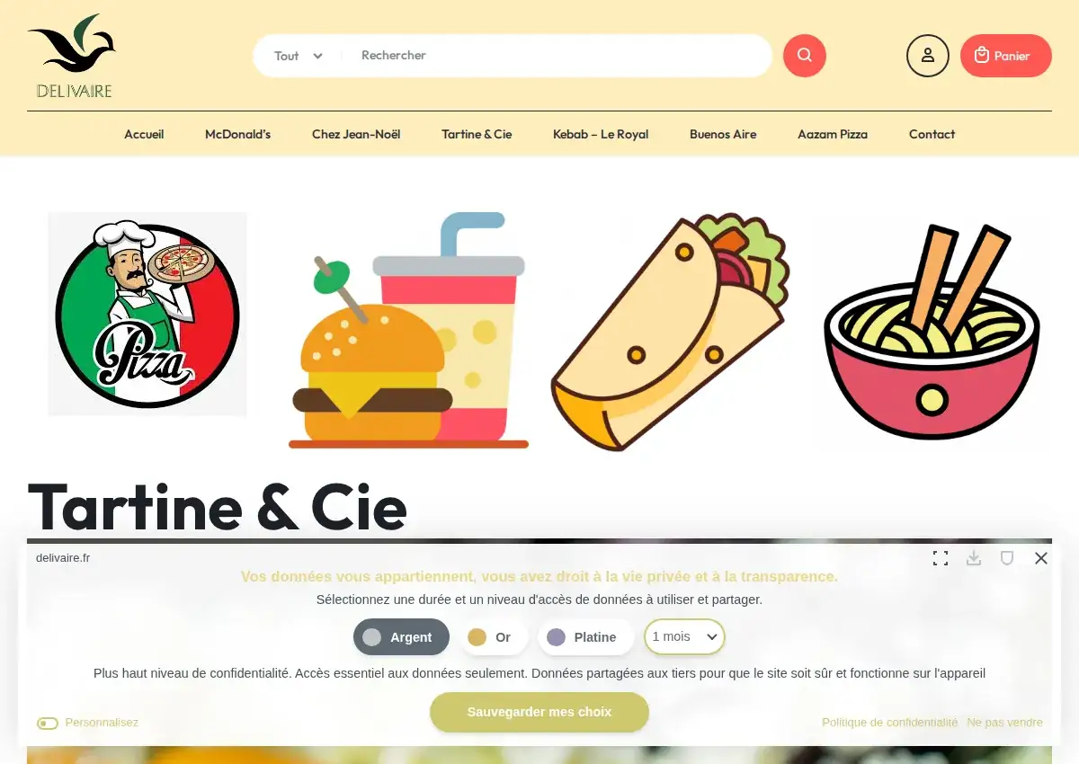Store homepage
