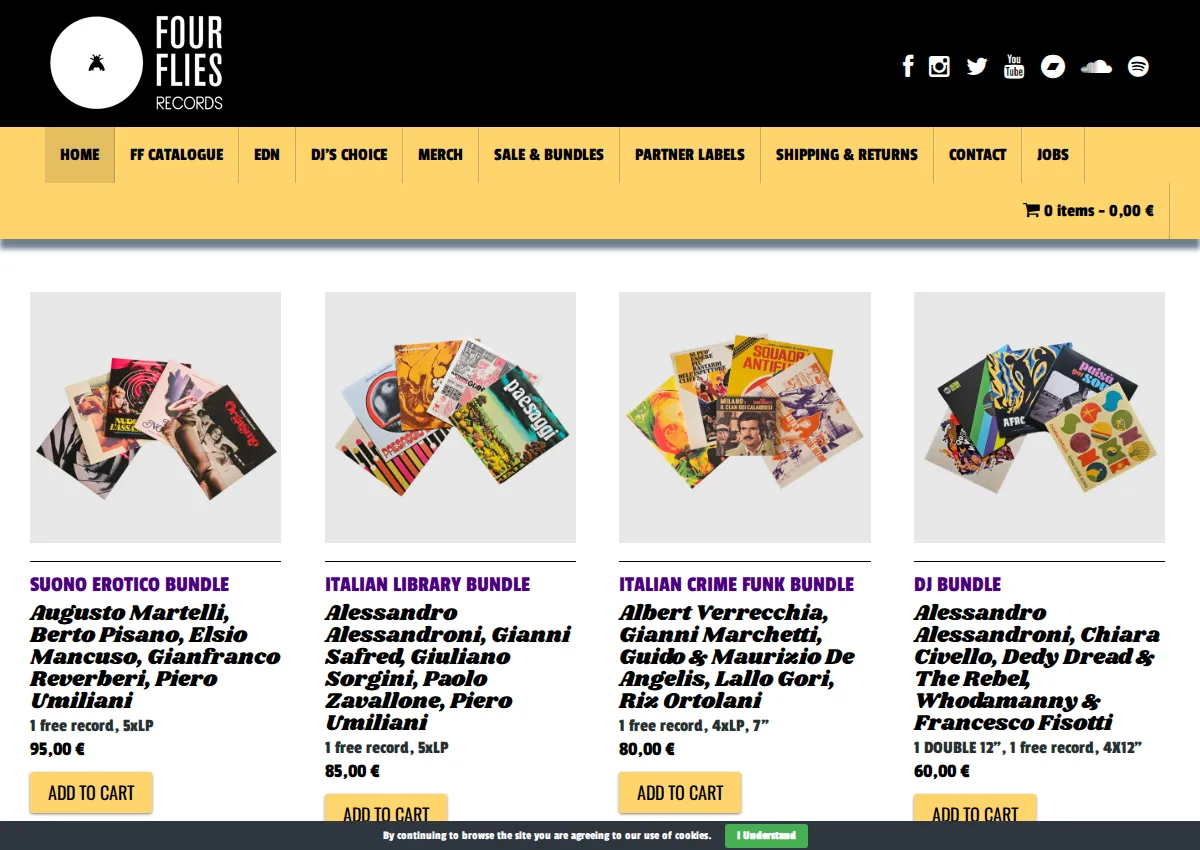 Store homepage