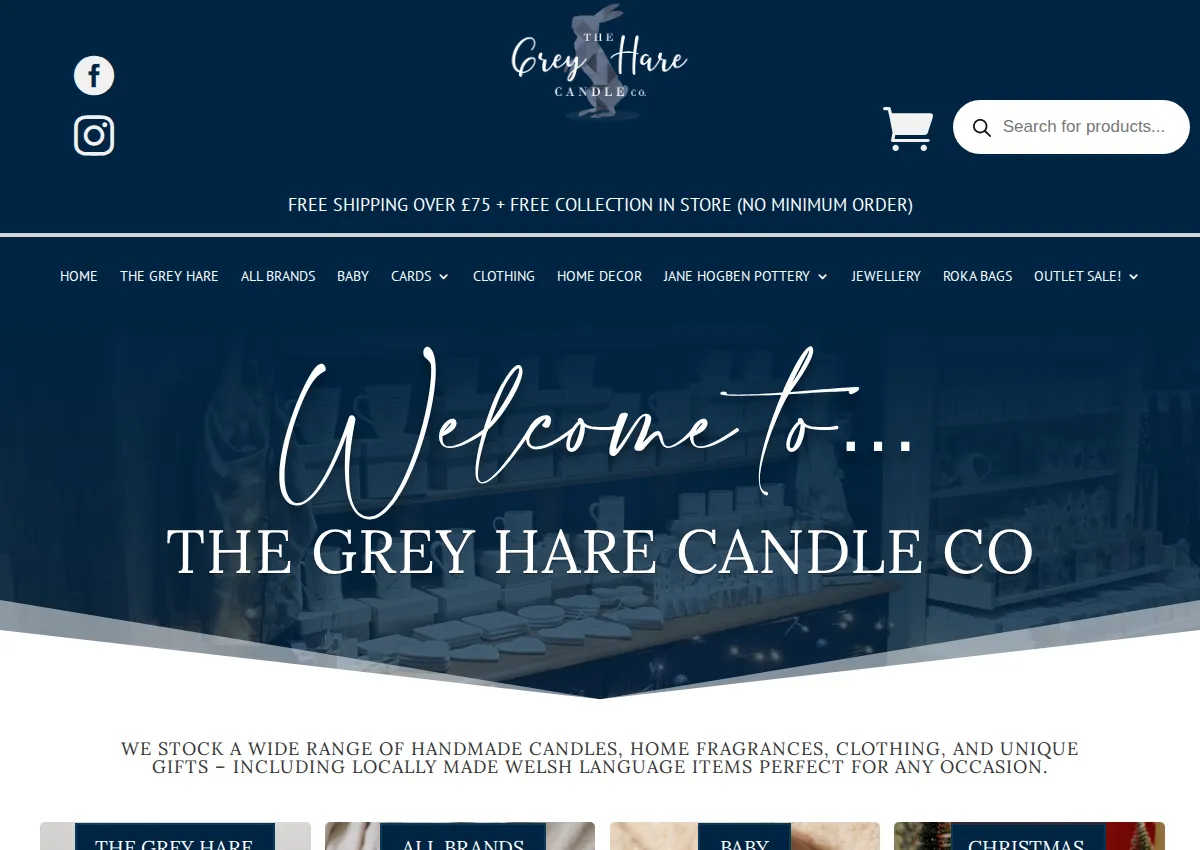 Store homepage