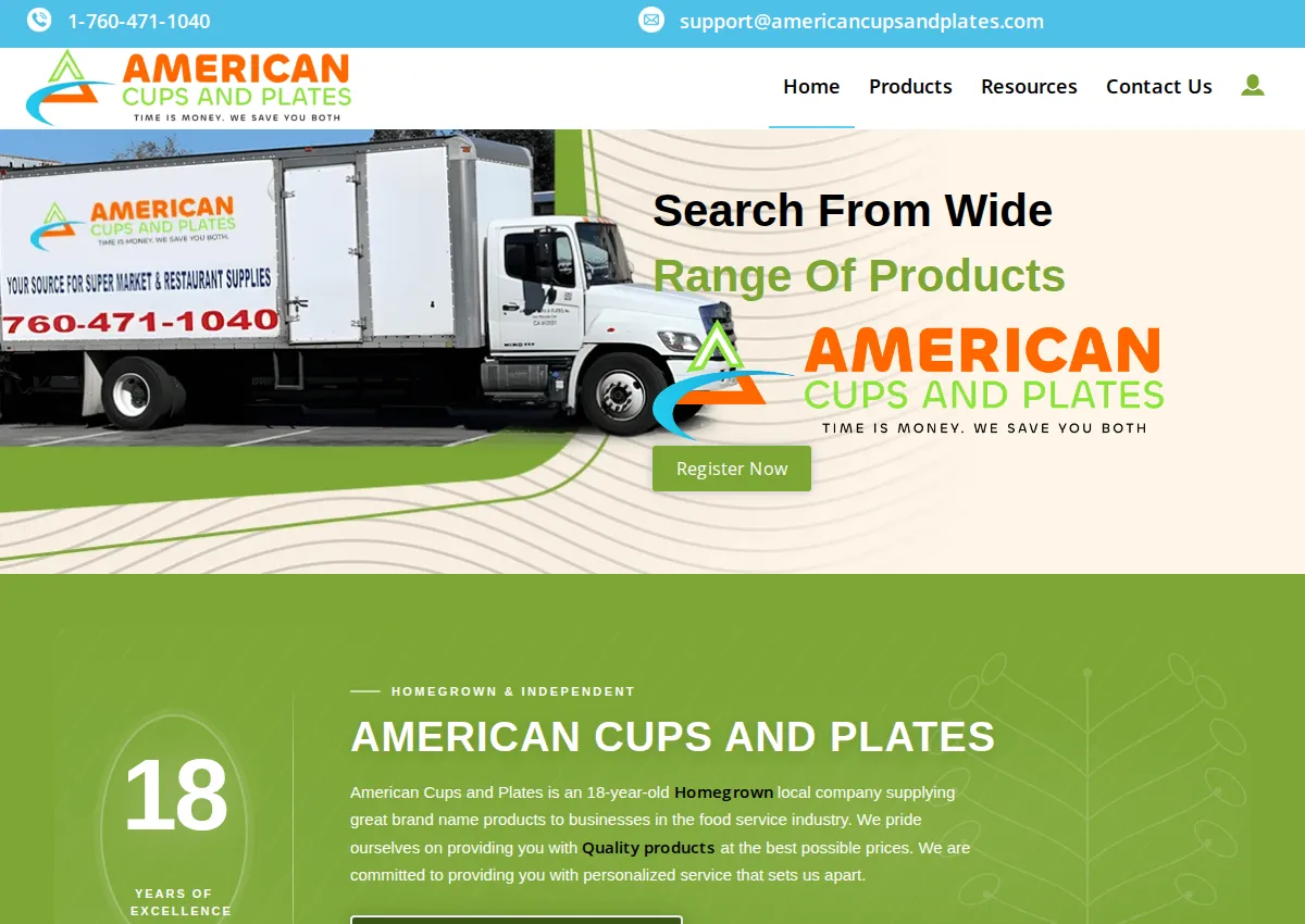 Store homepage