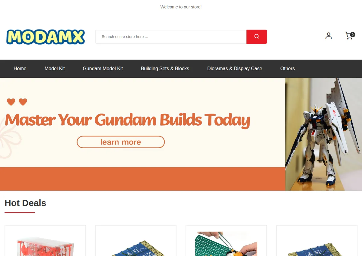 Store homepage