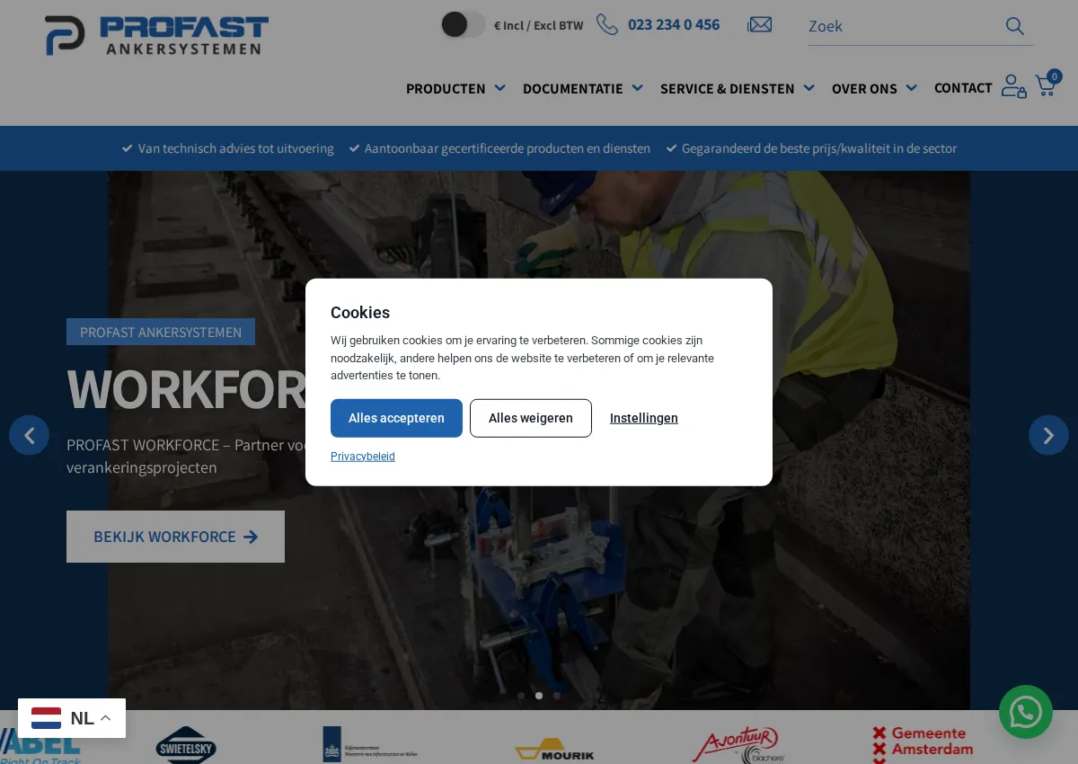 Store homepage