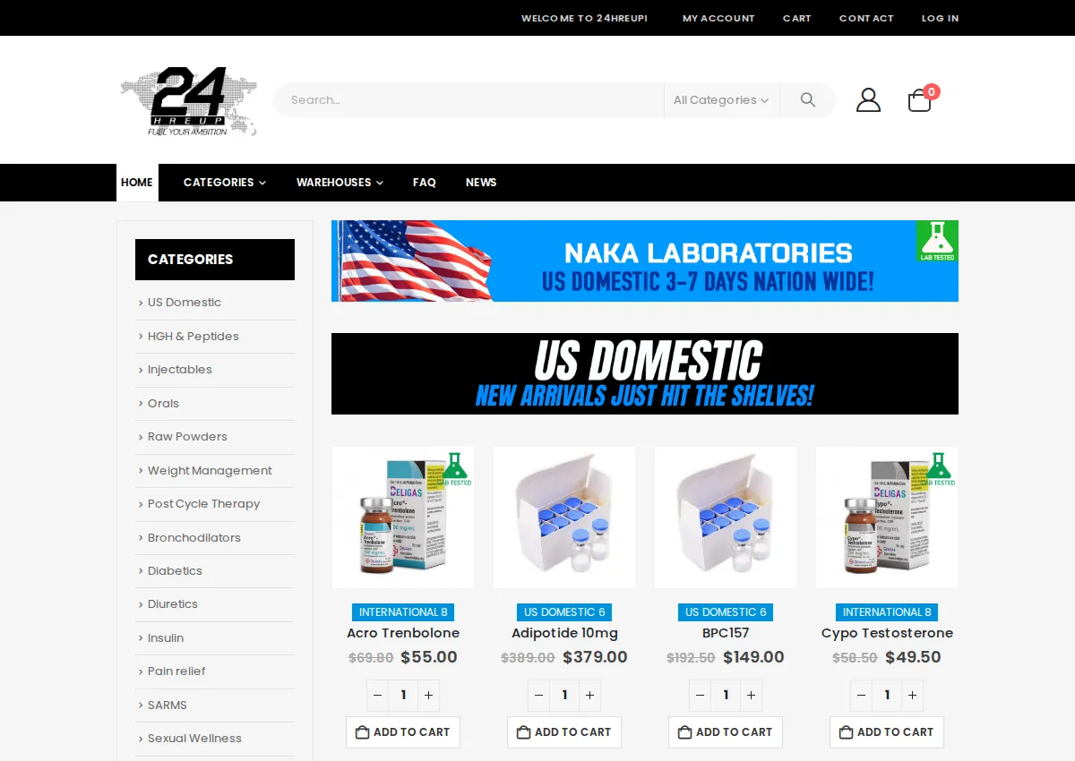 Store homepage