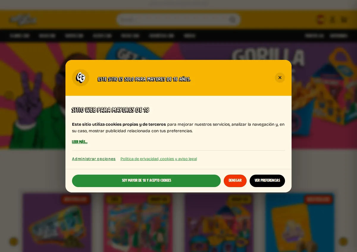 Store homepage