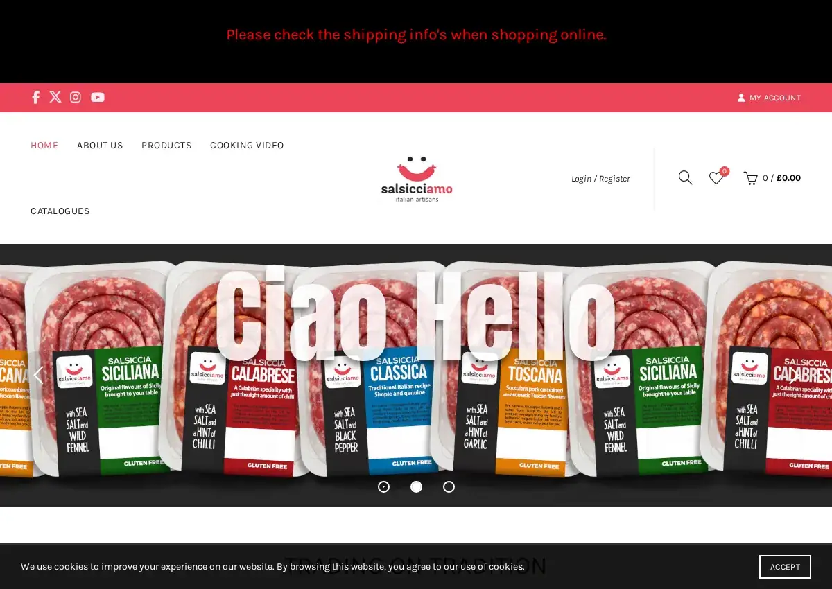 Store homepage