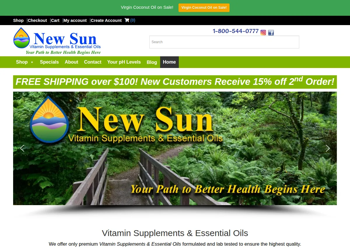 Store homepage