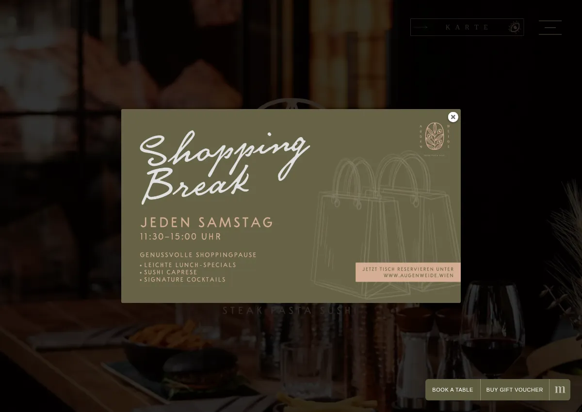 Store homepage