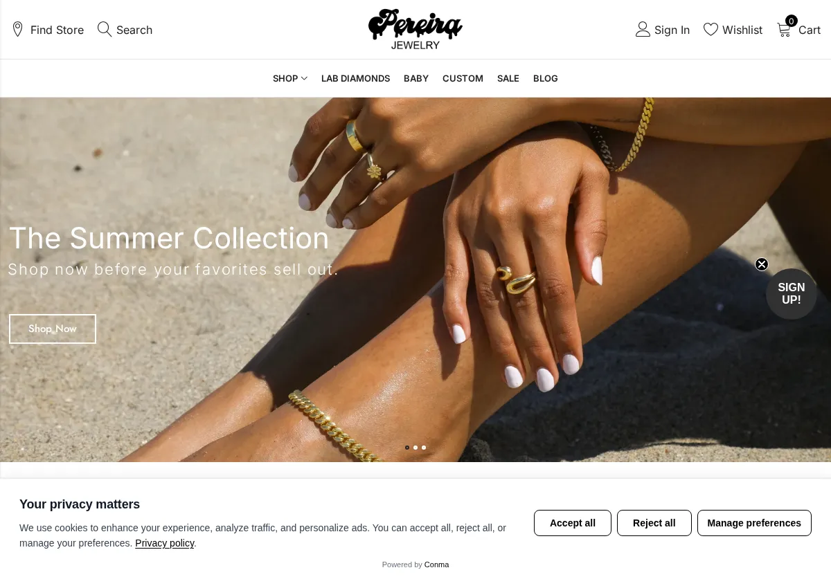 Store homepage