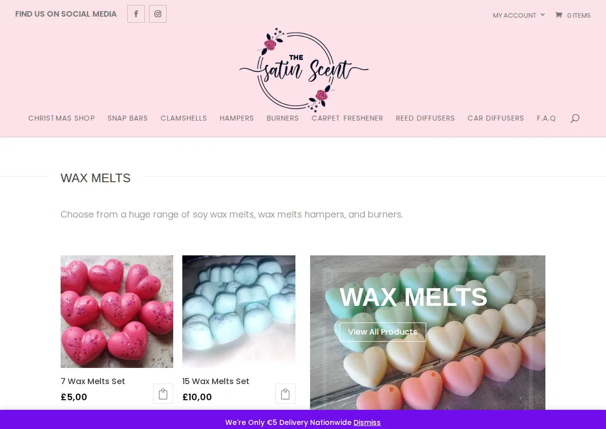 Store homepage