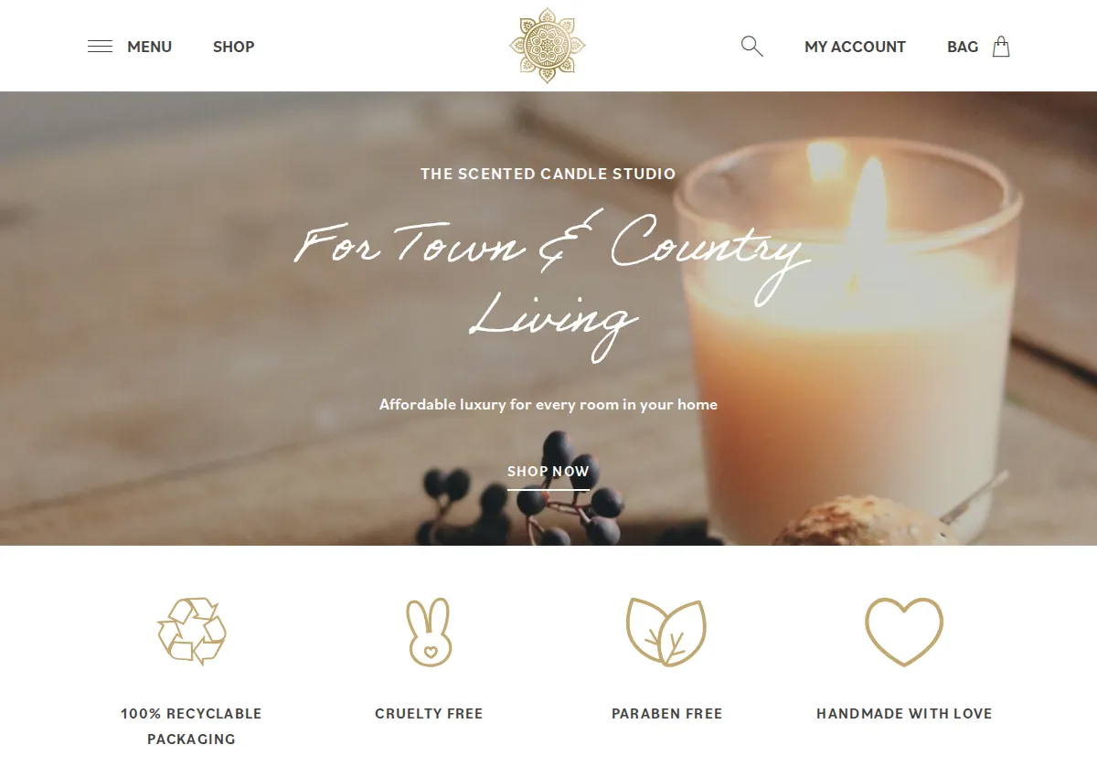 Store homepage