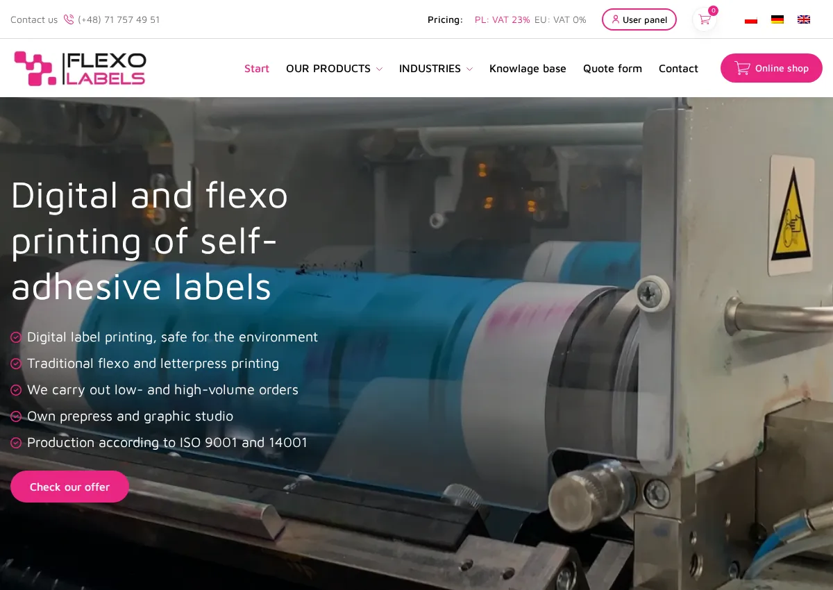 Store homepage