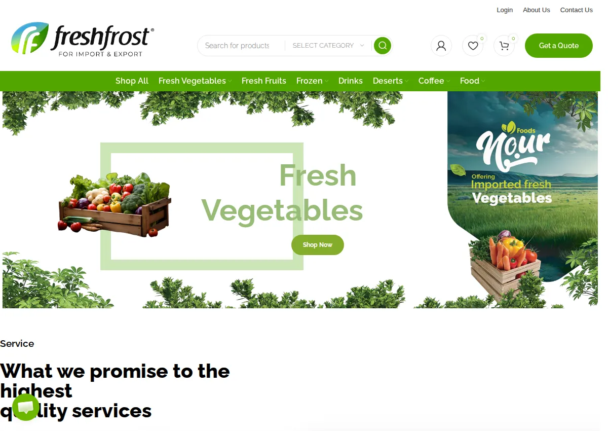 Store homepage