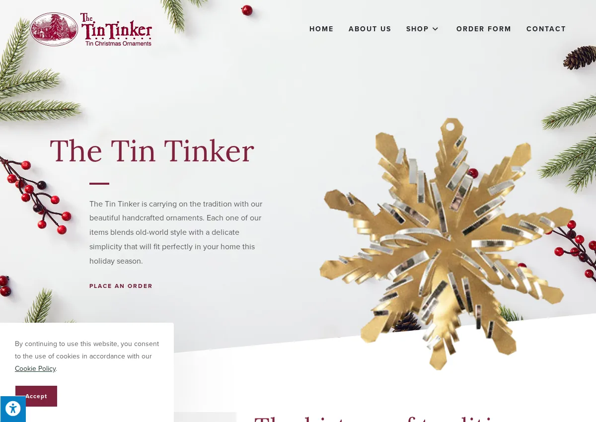 Store homepage
