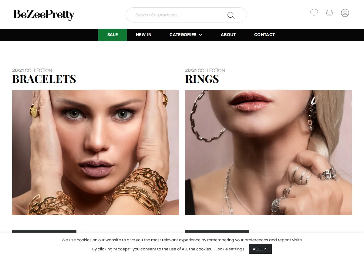 Store homepage