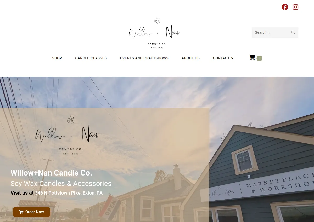 Store homepage