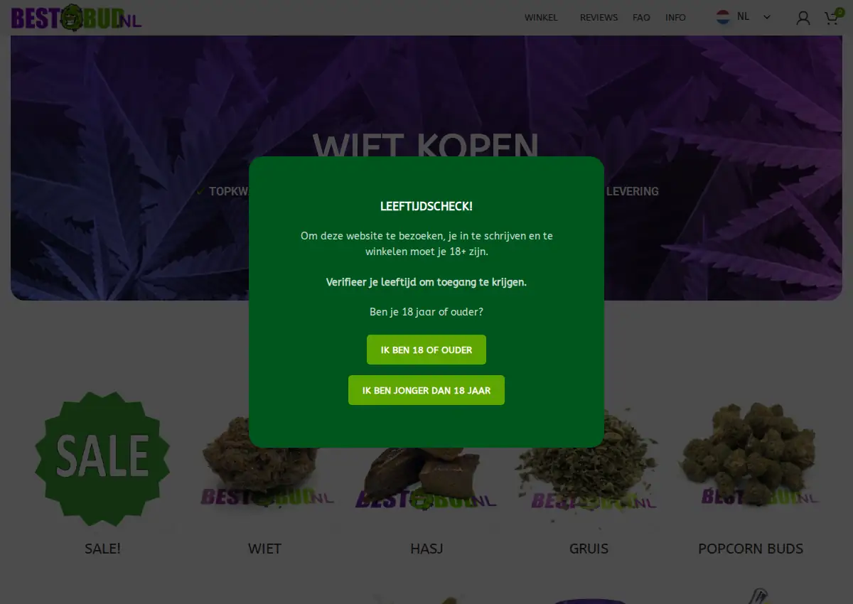 Store homepage