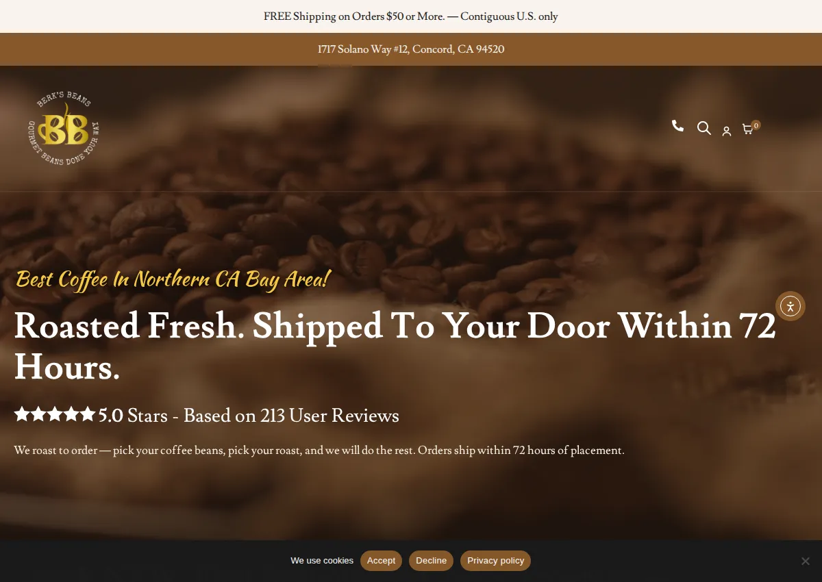 Store homepage