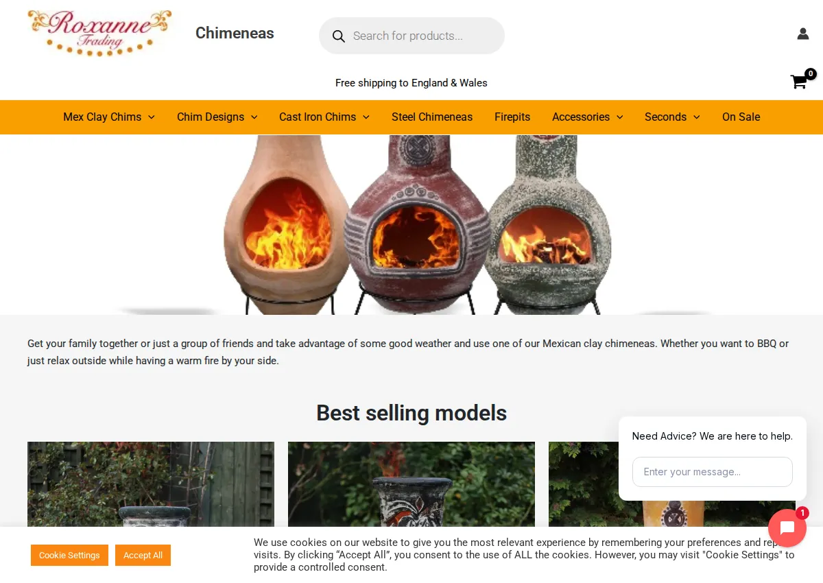 Store homepage