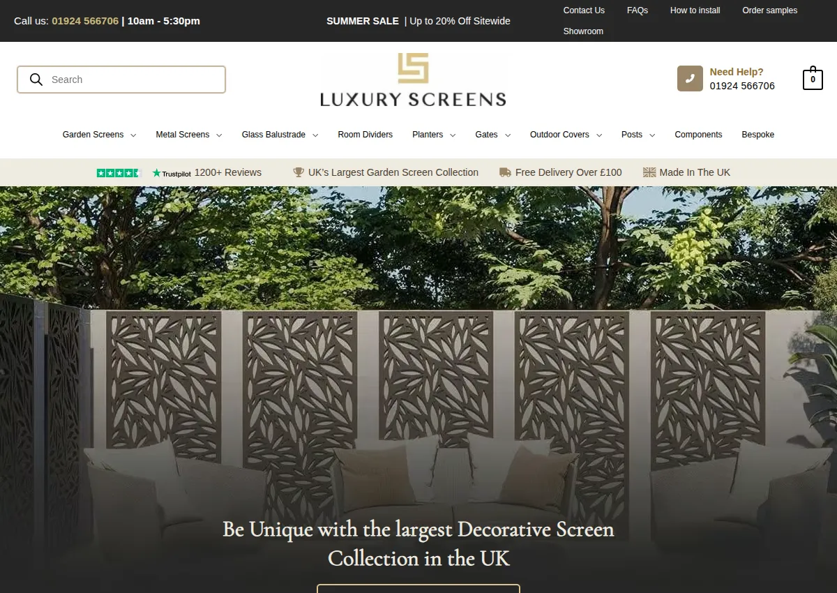 Store homepage
