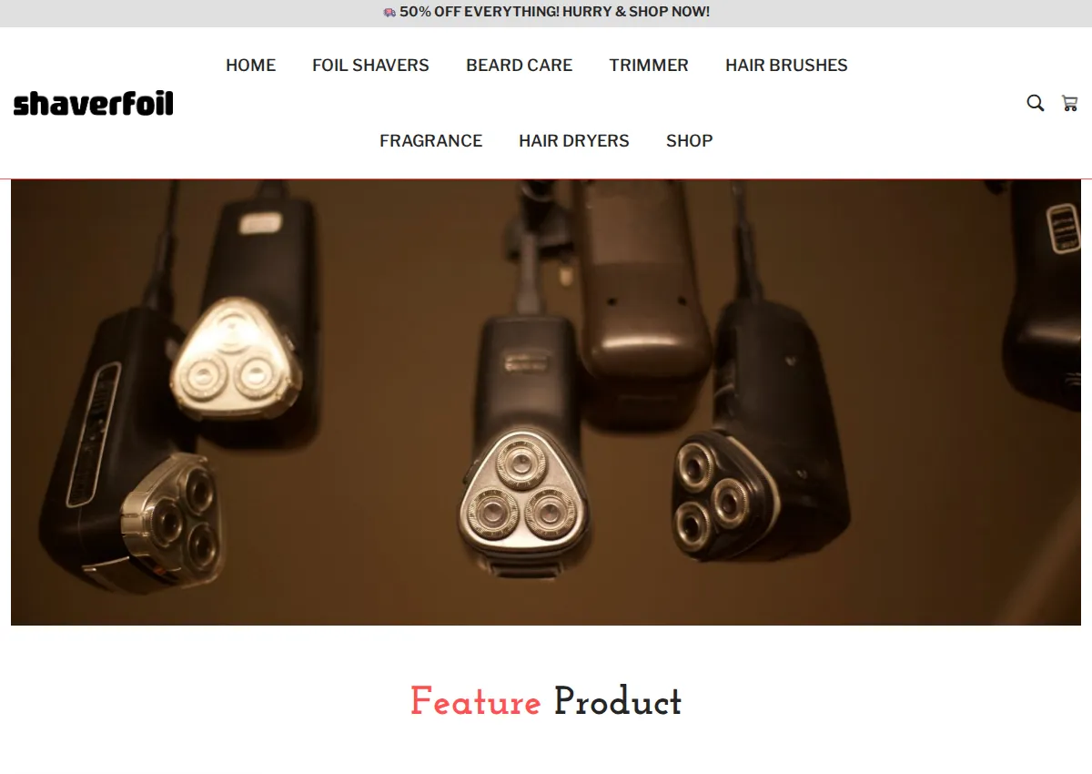 Store homepage