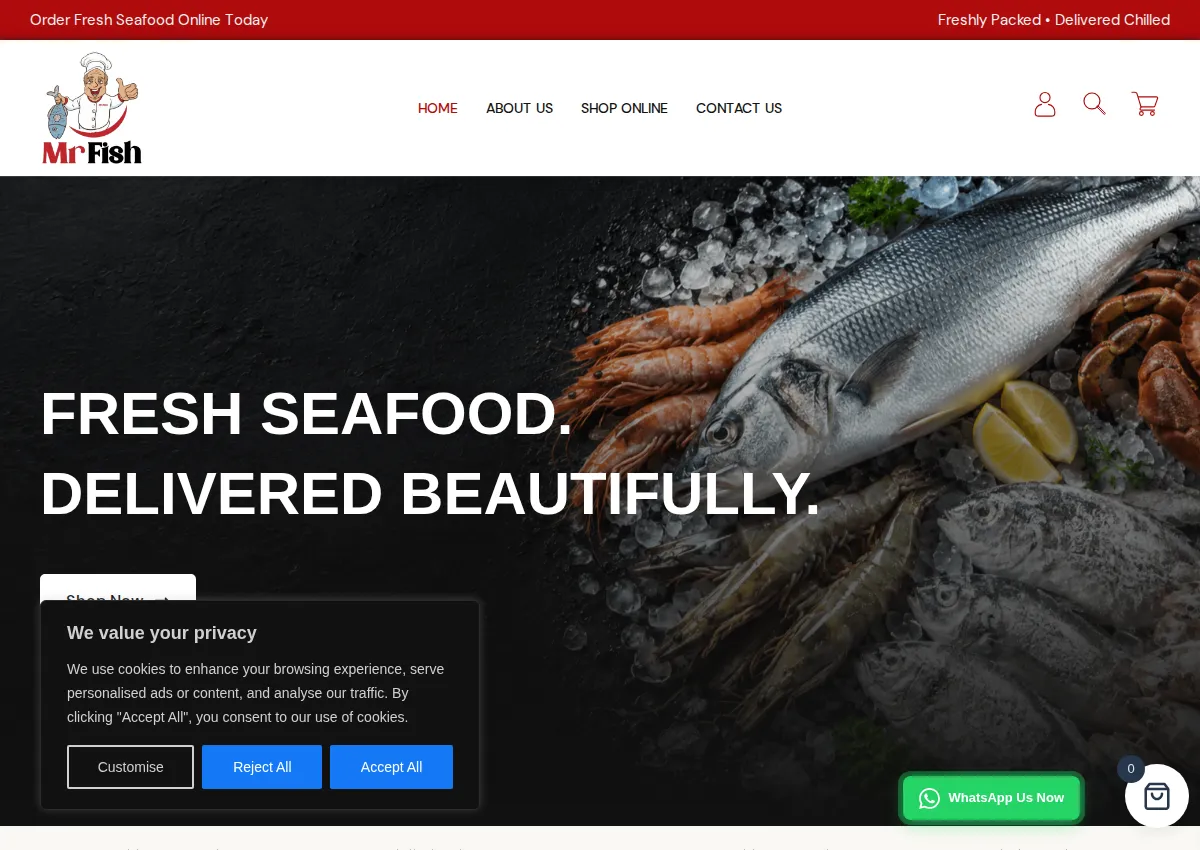 Store homepage