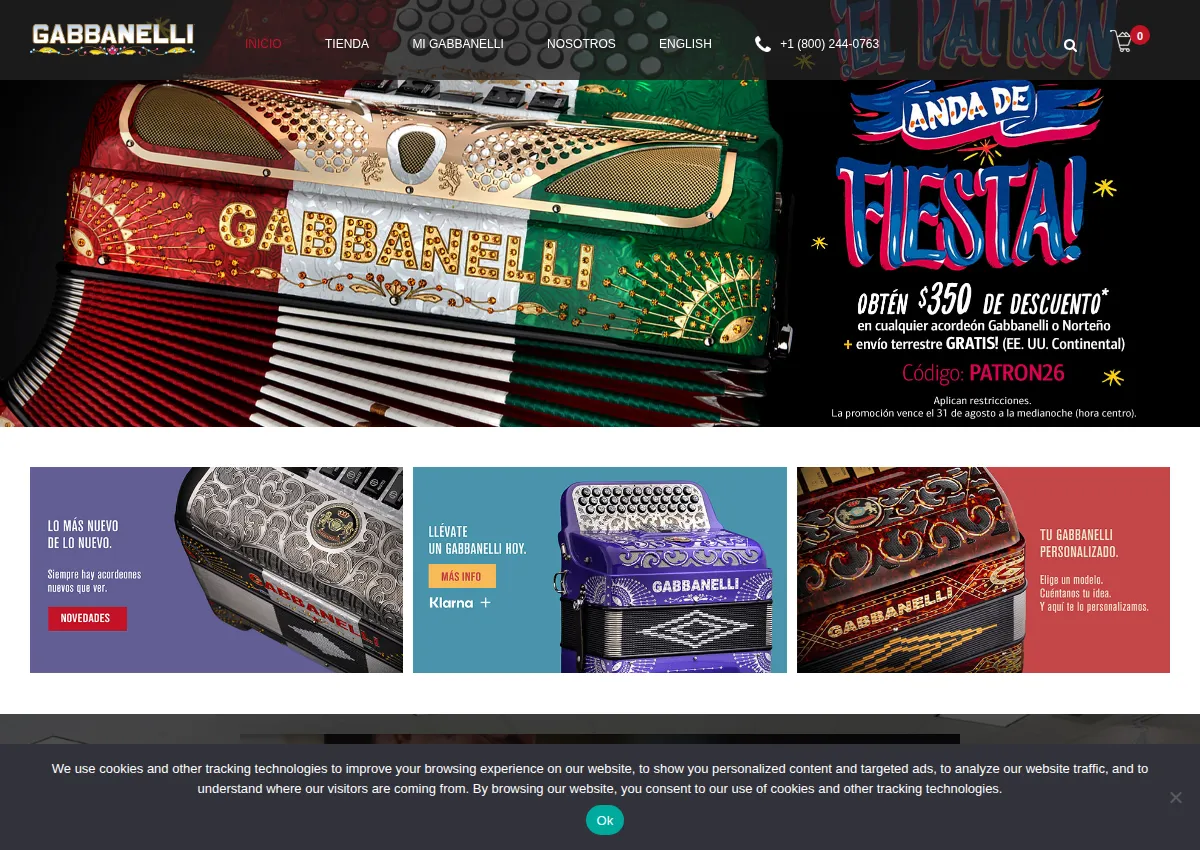 Store homepage