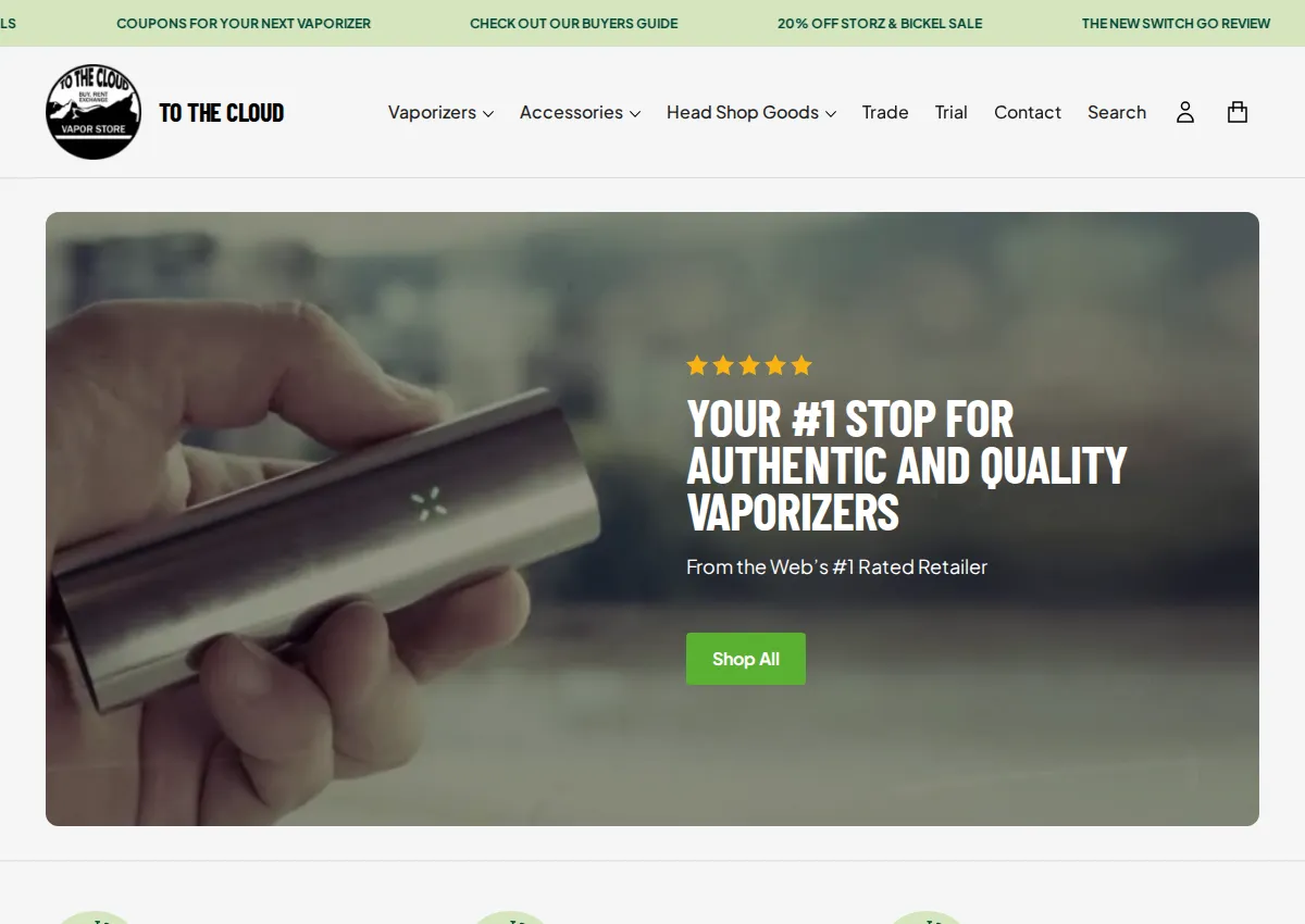 Store homepage