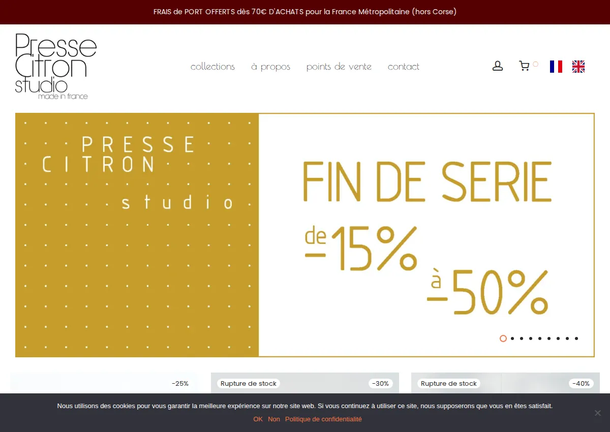 Store homepage