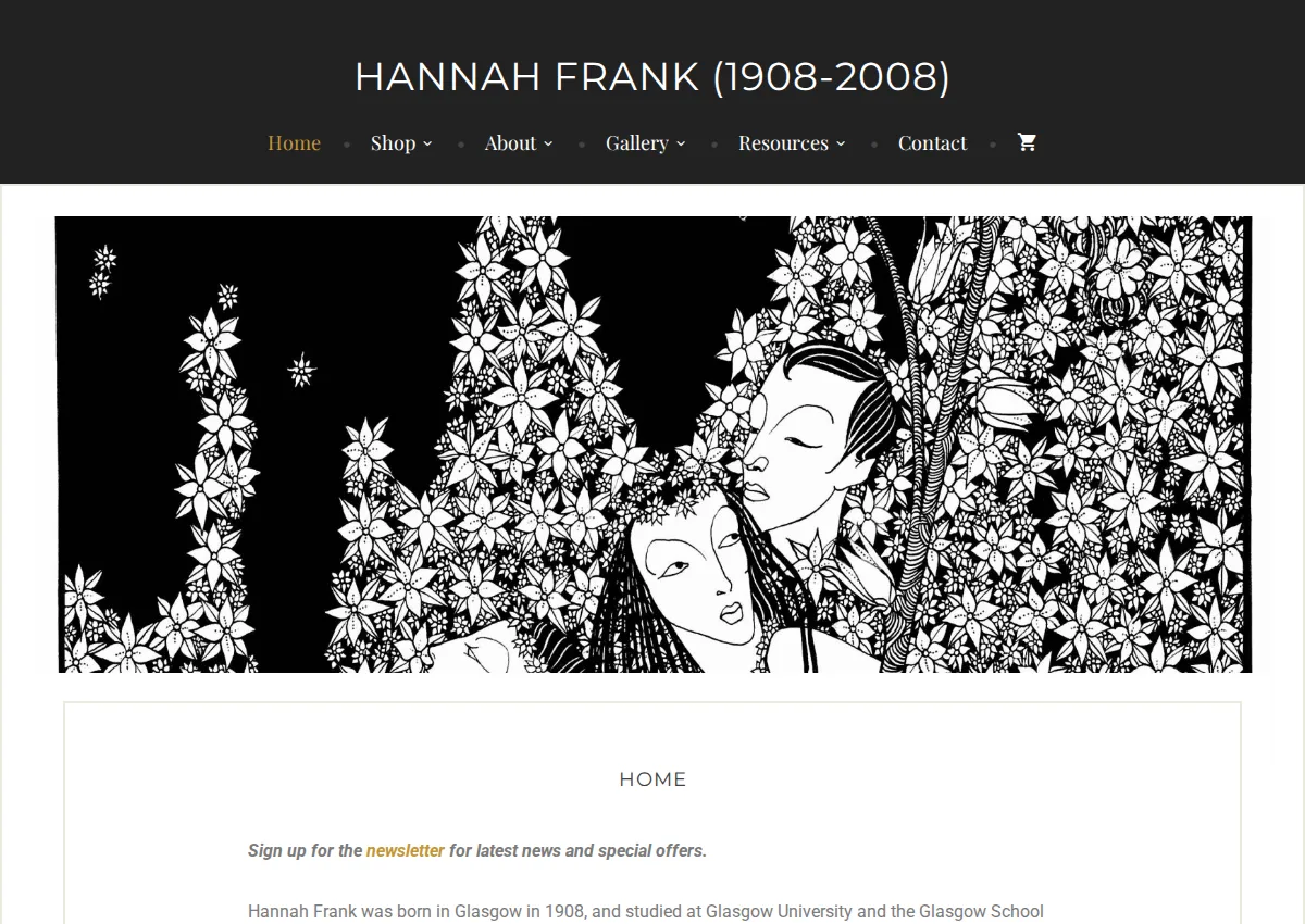Store homepage