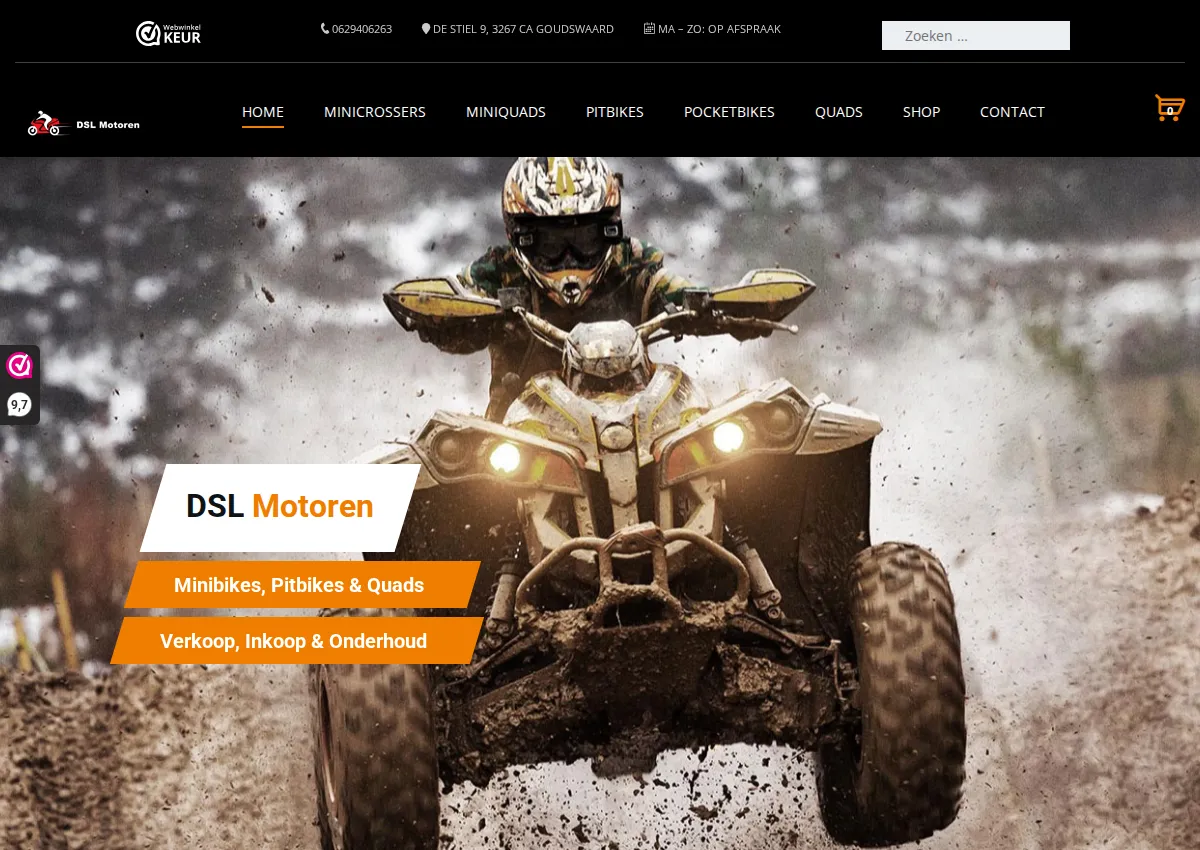 Store homepage