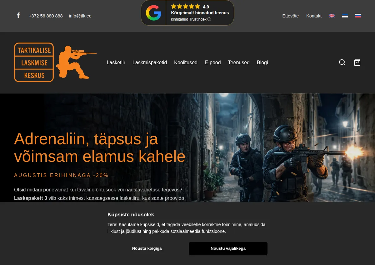Store homepage