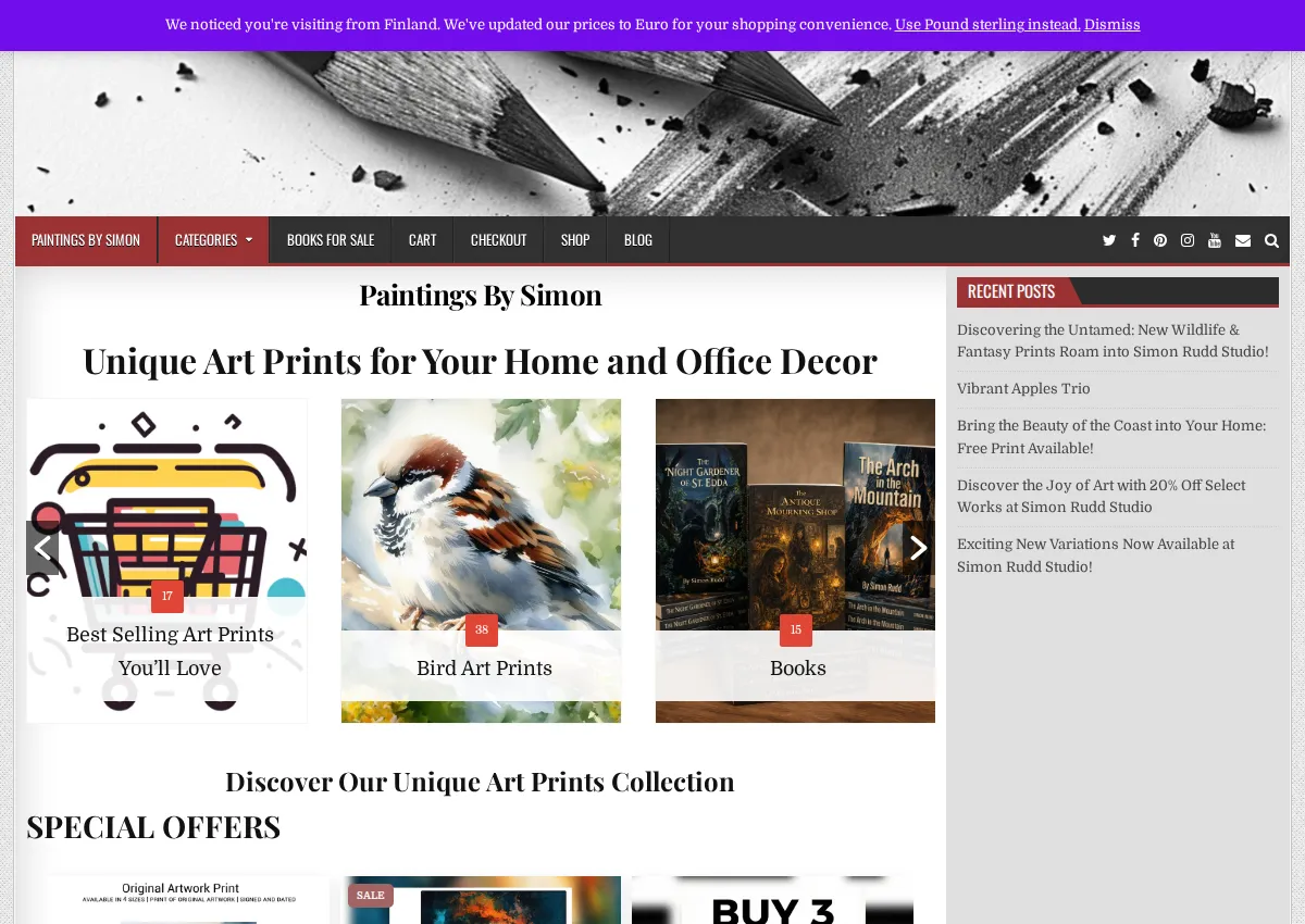 Store homepage