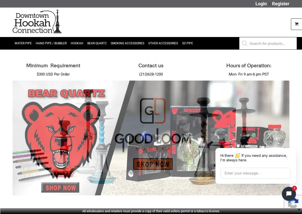 Store homepage