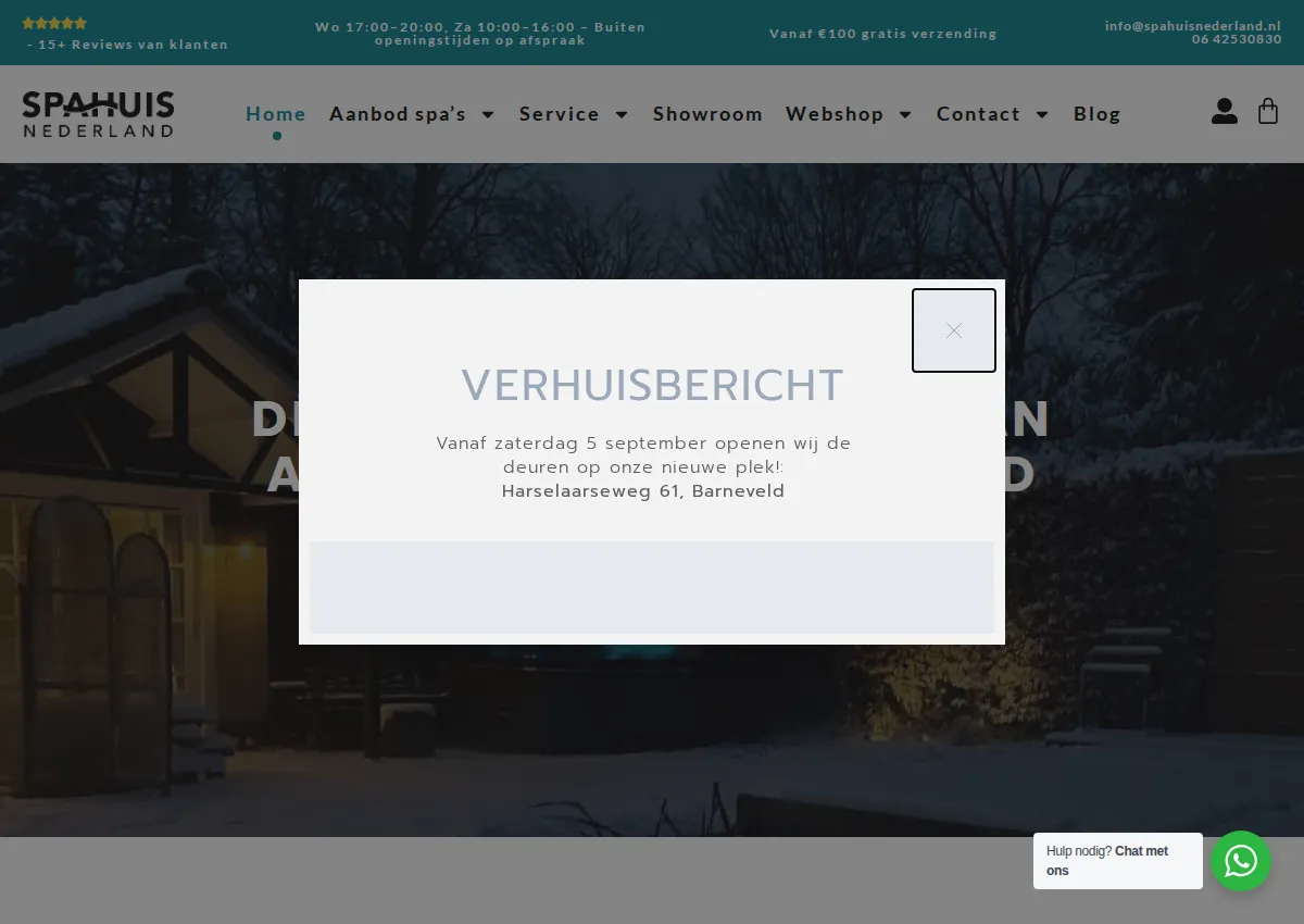 Store homepage