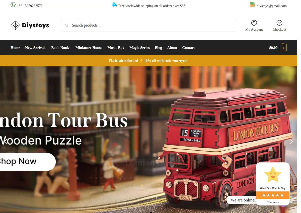 Store homepage