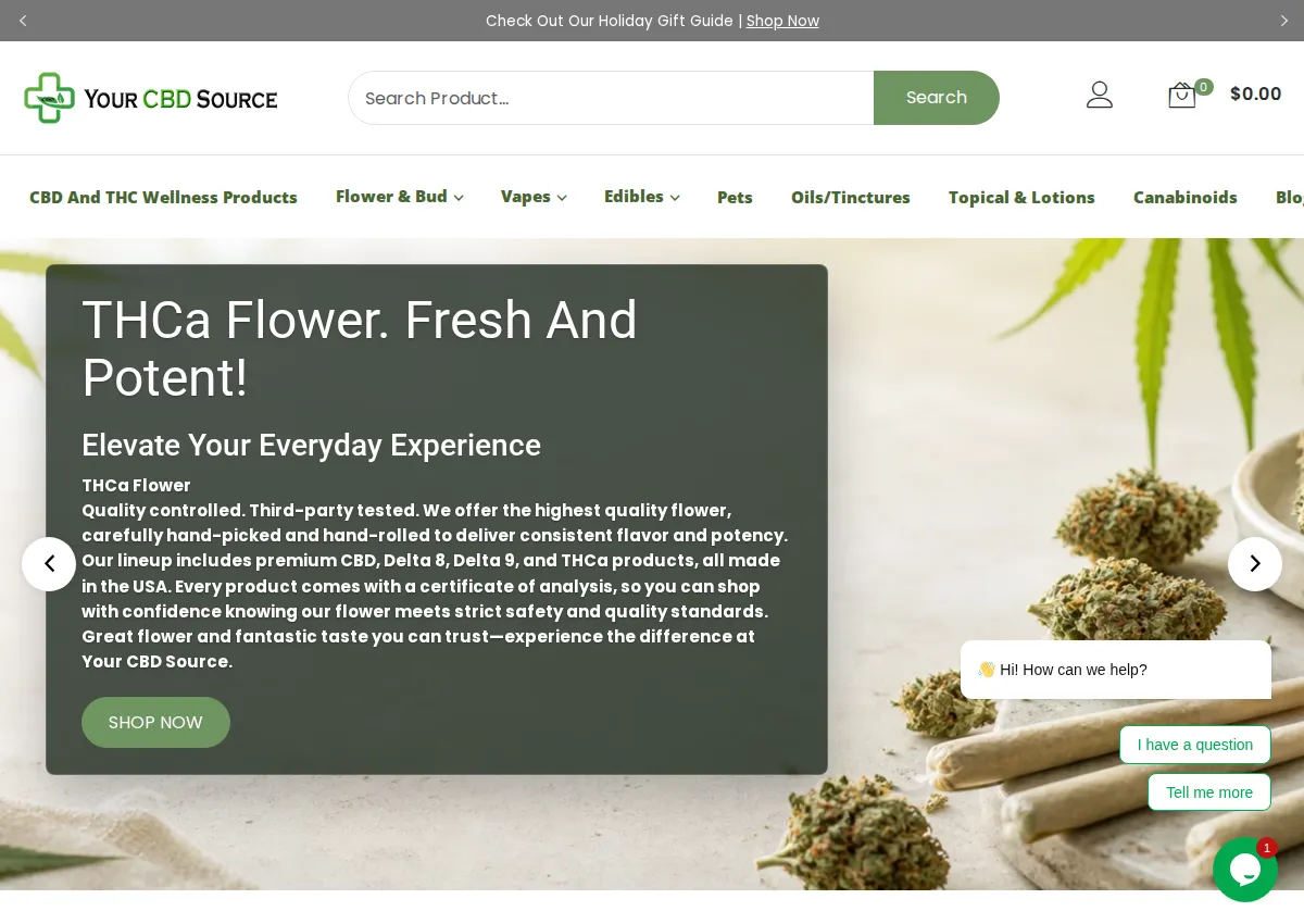 Store homepage