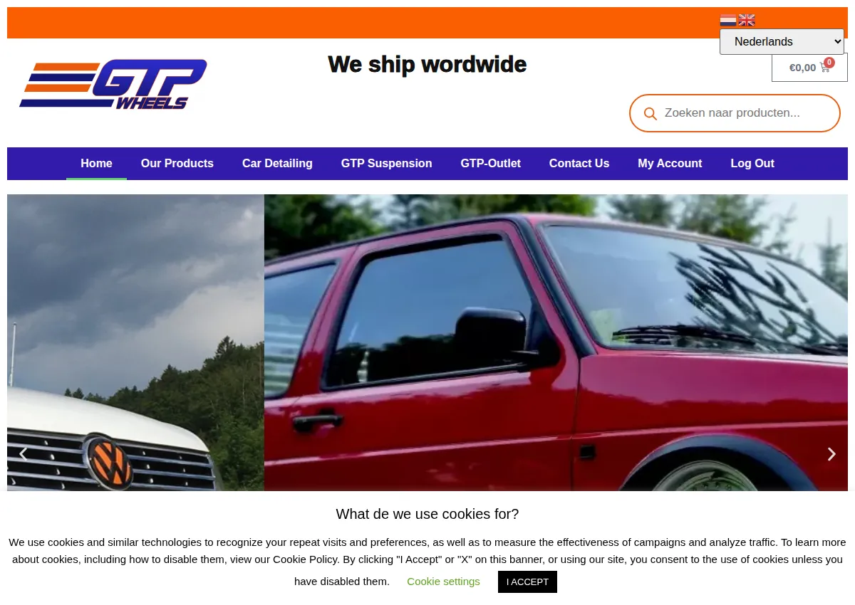 Store homepage