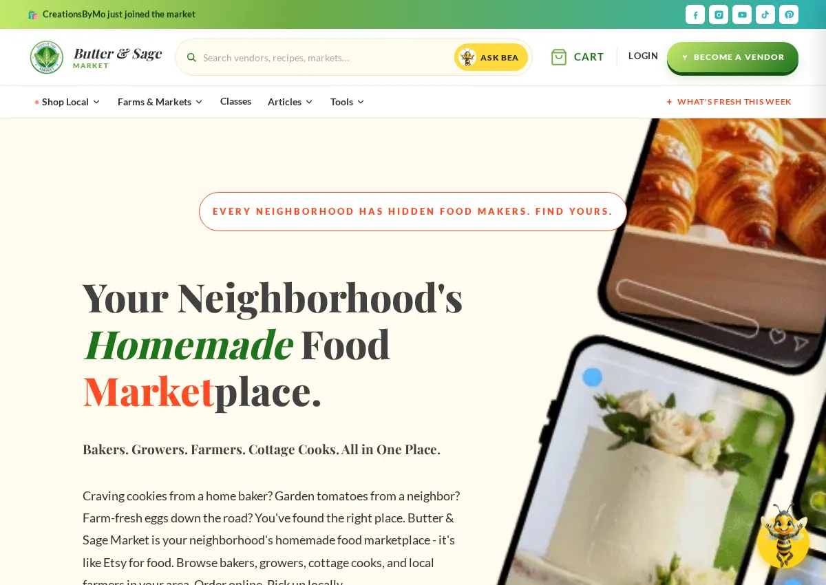 Store homepage