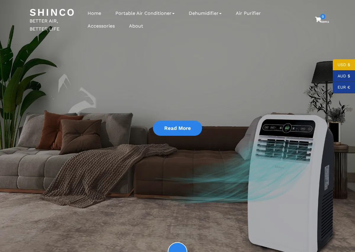 Store homepage