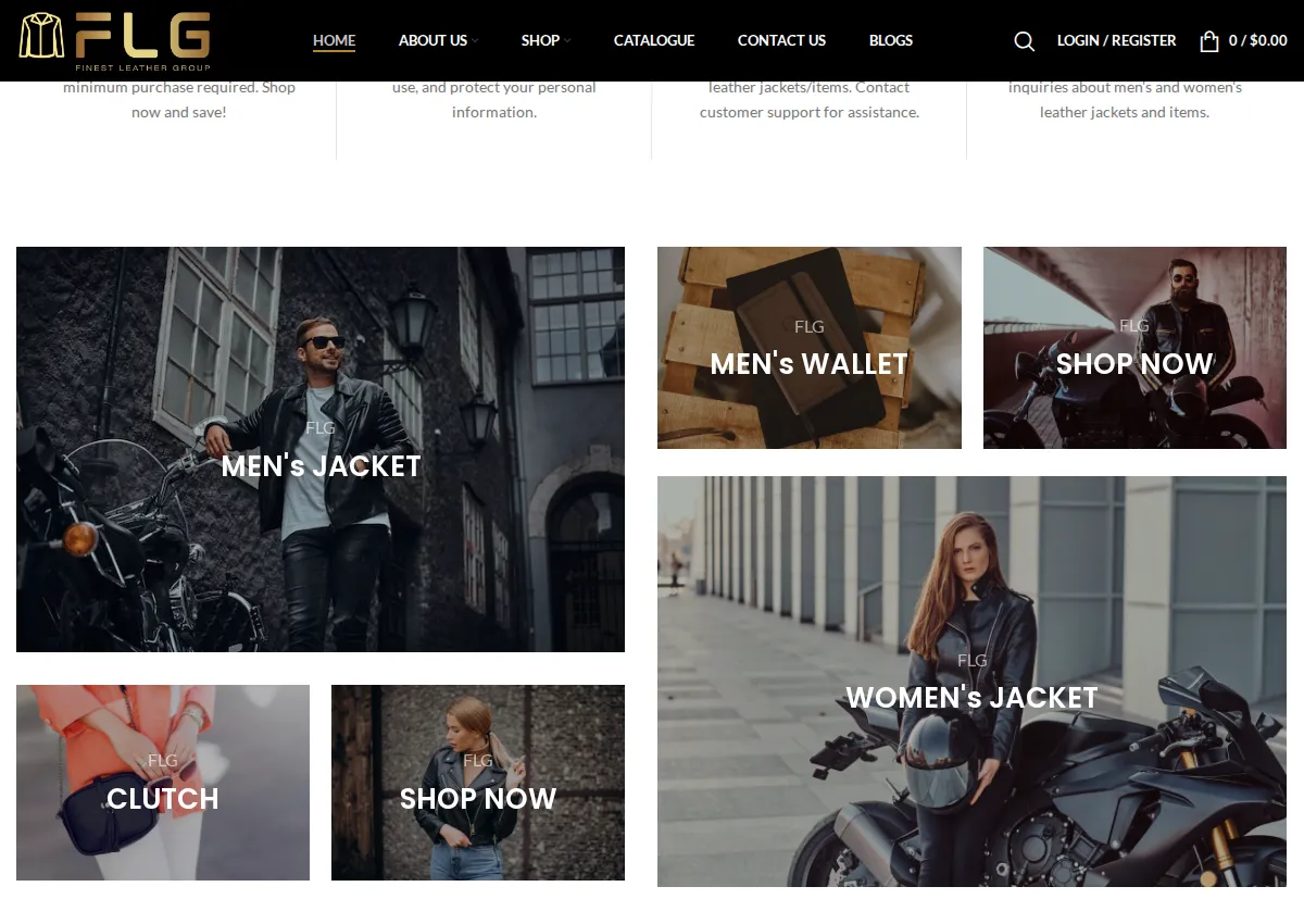 Store homepage