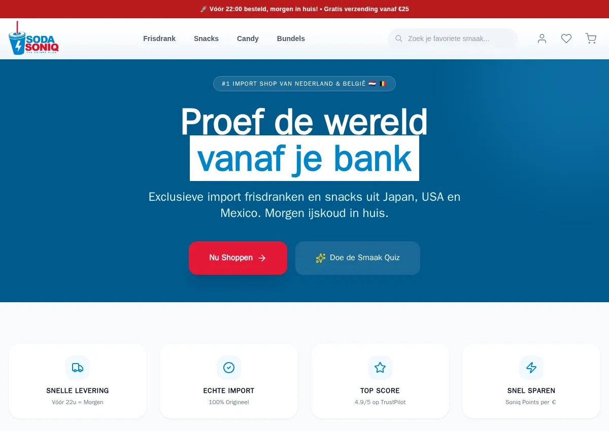 Store homepage