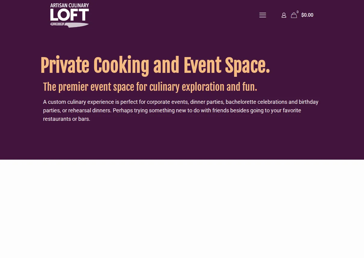 Store homepage