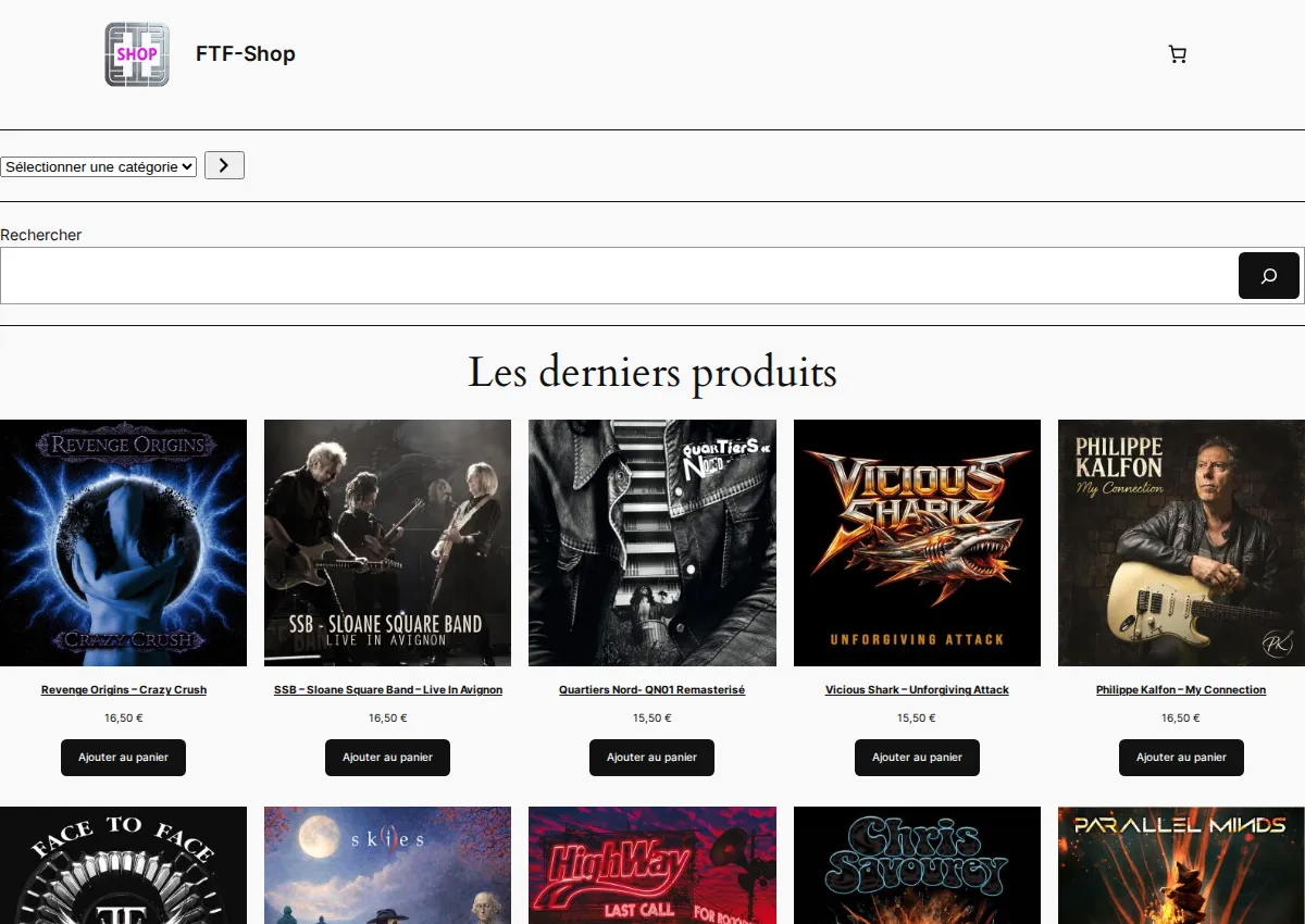 Store homepage