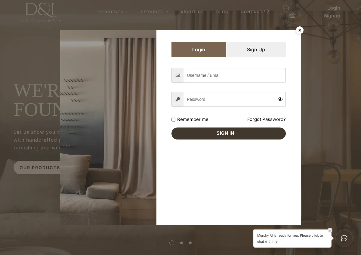 Store homepage