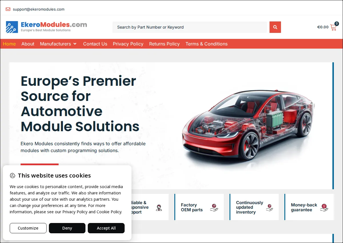 Store homepage
