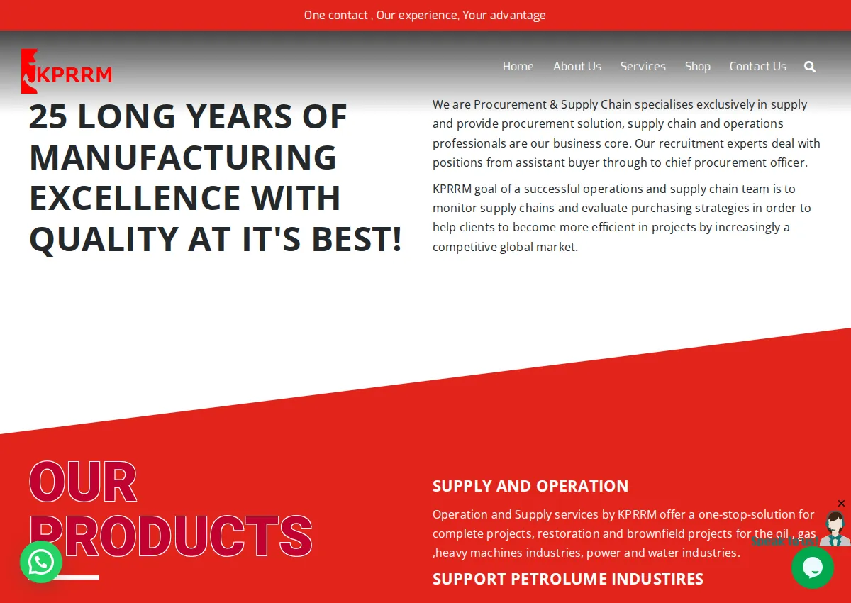 Store homepage