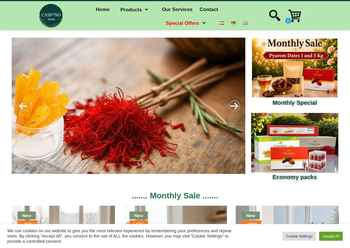 Store homepage