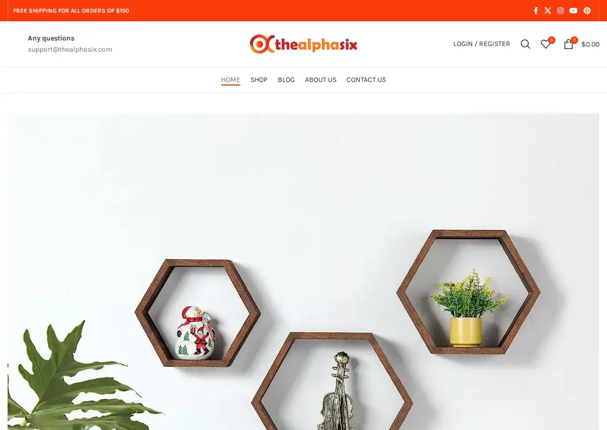 Store homepage