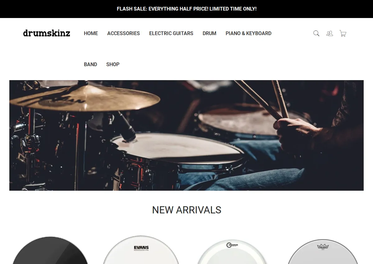 Store homepage