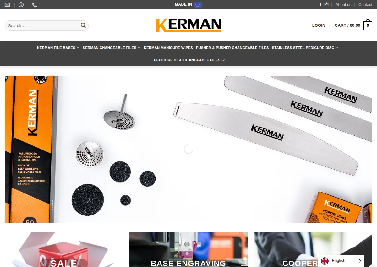 Store homepage